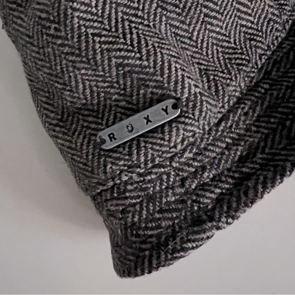 ROXY Tweed Bucket Hat grey buttons size S/M - Picture 11 of 12